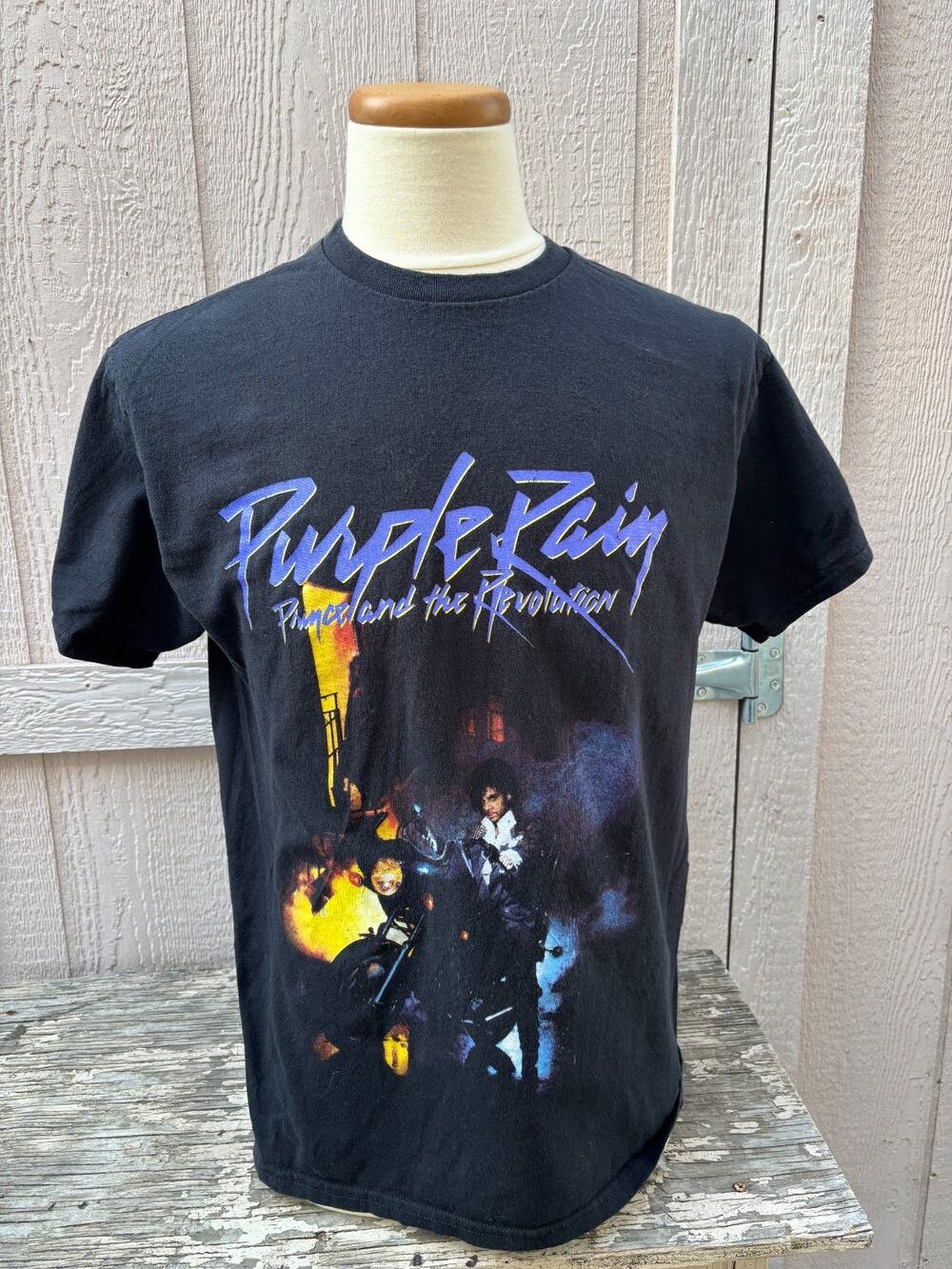 Purple Rain Prince Black Shirt Size Large official prince estate paisley park